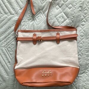 LouLu Cream and Brown Bag